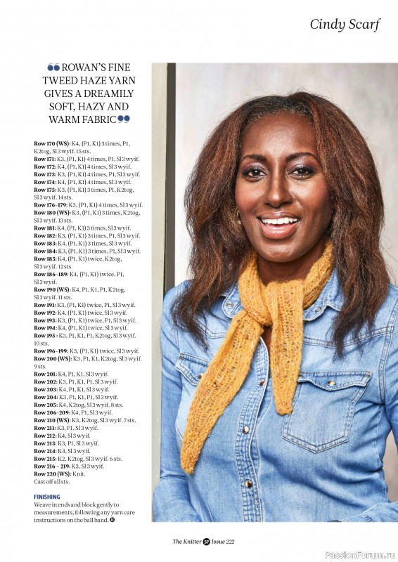 Вязаные проекты спицами в журнале «The Knitter №222 2025»