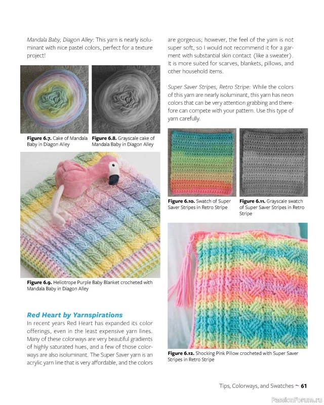 Вязаные проекты в книге «Colorful Crochet Cables»