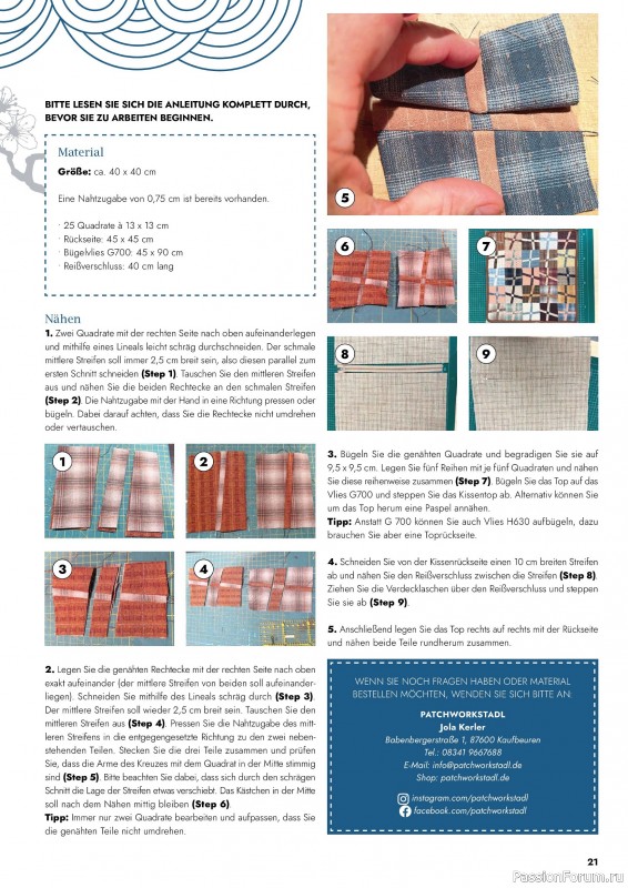 Коллекция проектов для рукодельниц в журнале «Patchwork & Nähen №2 2026»