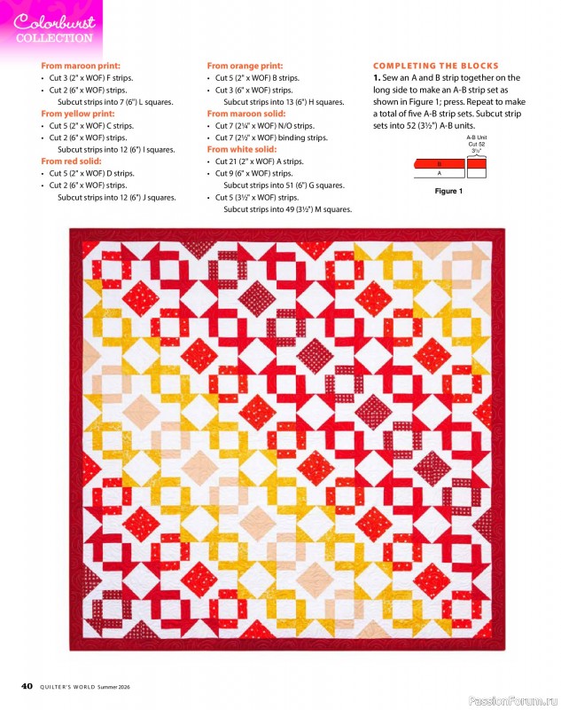 Коллекция проектов для рукодельниц в журнале &laquo;Quilter's World - Summer 2026&raquo;