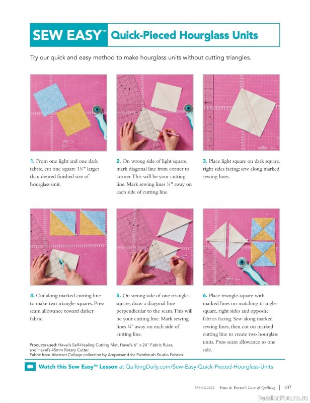 Коллекция проектов в журнале &laquo;Fons & Porter's Love of Quilting - Spring 2026&raquo;