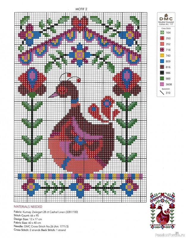 Коллекция вышивки в книге &laquo;Floral Folk Art in Cross Stitch&raquo;