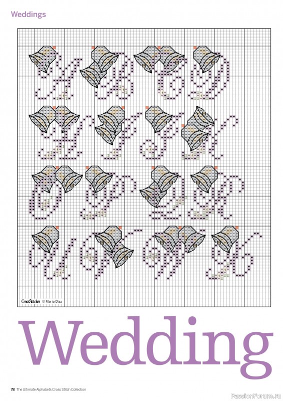 Коллекция вышивки в журнале «Cross Stitch Collection - The Ultimate Alphabets 2026»