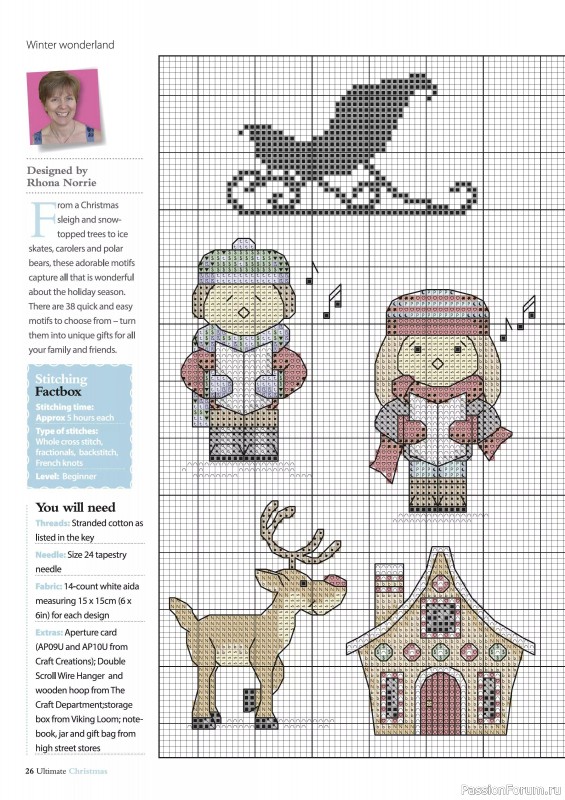 Коллекция вышивки в журнале «Ultimate Crossstitch Christmas №7 2025»