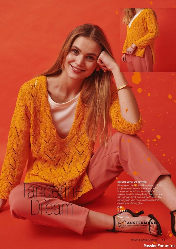 Вязаные модели в журнале «Burda Knitting №7 2022»