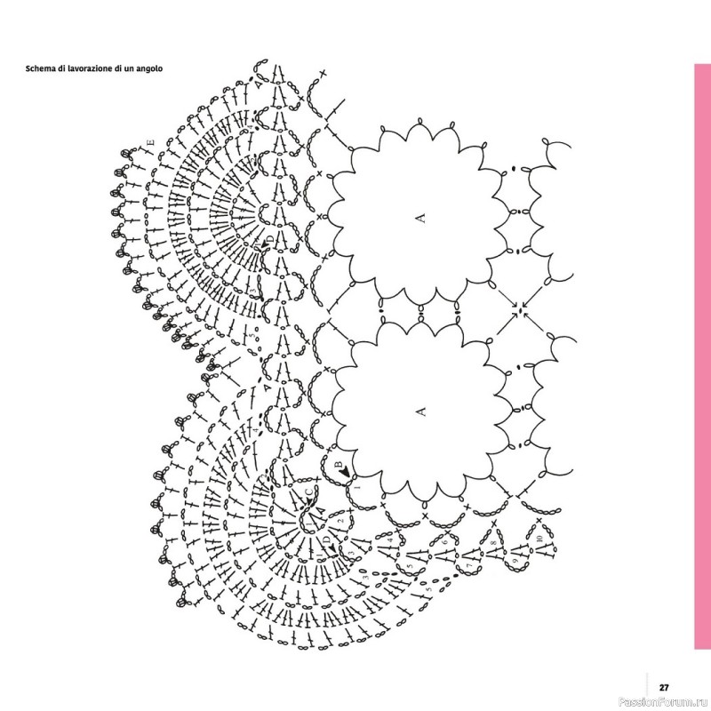 Вязаные проекты крючком в журнале «Uncinetto Manuale Filet №8 2022»