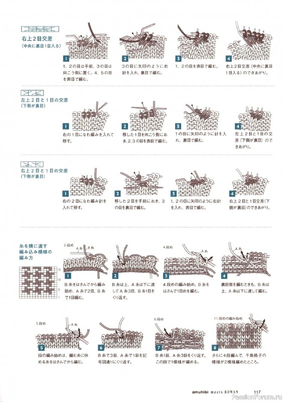 Вязаные проекты в книге &laquo;Amuhibi Meets Rowan&raquo;