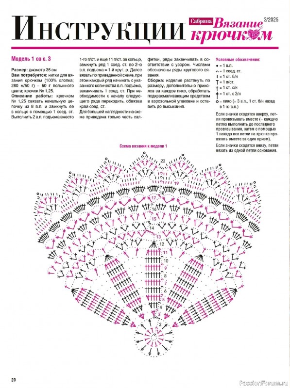 Вязаные модели в журнале «Cабрина. Вязание крючком. №3/2025»
