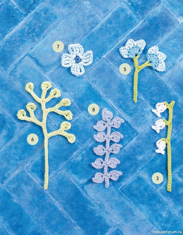 Bязаные проекты в журнале «100 crochet: flowers, plants and petals»