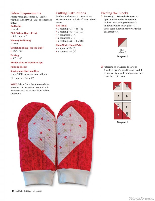 Коллекция проектов для рукодельниц в журнале «McCall's Quilting - Winter 2026»