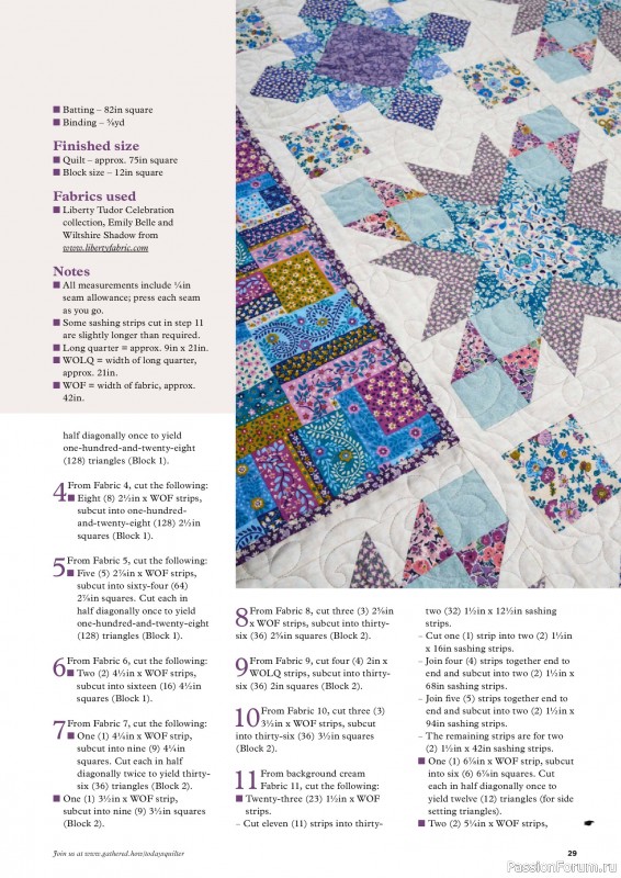 Коллекция проектов для рукодельниц в журнале «Todays Quilter №127 2025»