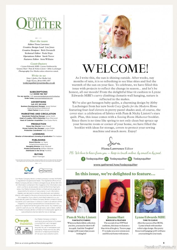 Коллекция проектов для рукодельниц в журнале &laquo;Todays Quilter №139 2026&raquo;