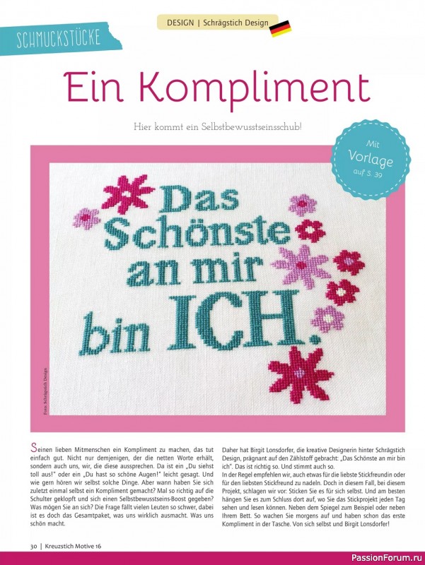 Коллекция вышивки крестиком в журнале «Kreuzstich Motive №16 2017»