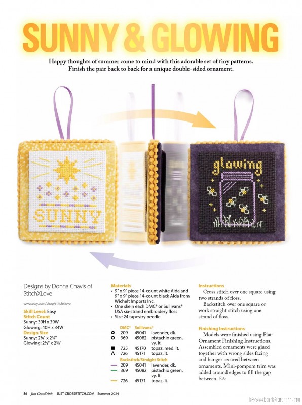 Коллекция вышивки в журнале «Just CrossStitch - Summer 2024»