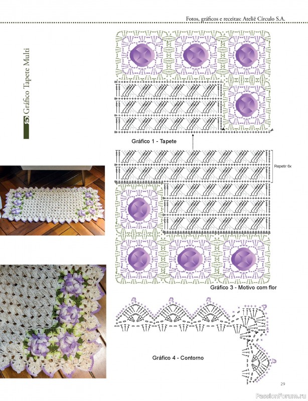 Вязаные проекты крючком в журнале &laquo;Artesanato Simples Ed.87 Croche com Fios Barroco&raquo;