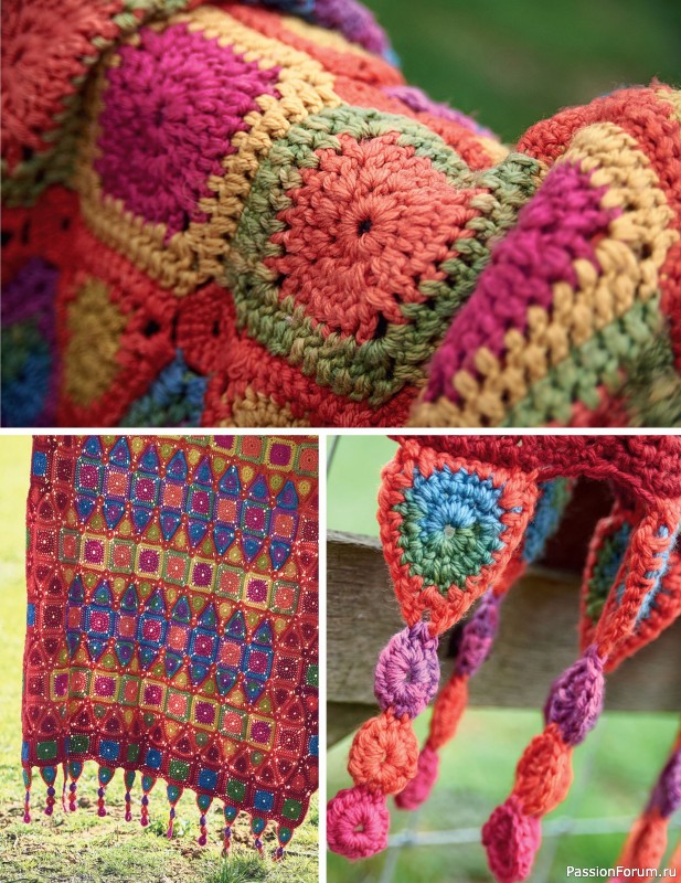 Вязаные проекты в книге «Block-by-Block Blankets and Afghans».