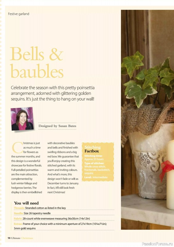 Коллекция вышивки в журнале «Ultimate Crossstitch Christmas №7 2025»