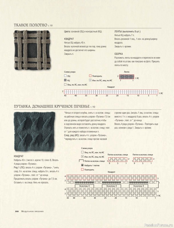 Вязаные проекты в книге &laquo;Модульное вязание на спицах&raquo;. Продолжение
