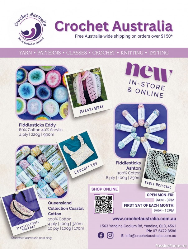 Коллекция проектов для рукодельниц в журнале «Australian Homespun - October-November 2025»