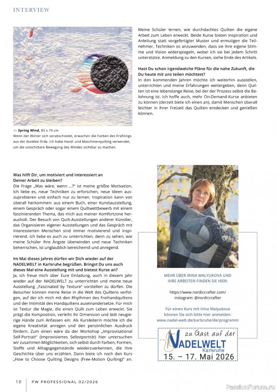 Коллекция проектов для рукодельниц в журнале &laquo;Patchwork Professional №2 2025&raquo;