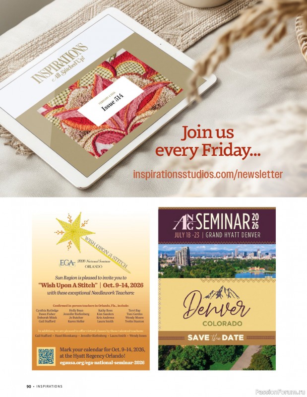 Коллекция вышивки в журнале &laquo;Inspirations №129 2026&raquo;