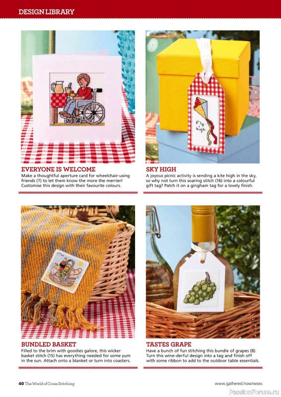 Коллекция вышивки в журнале «The World of Cross Stitching №345 2024»