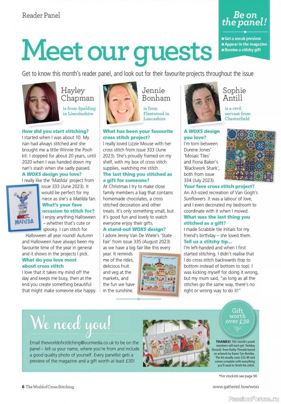 Коллекция вышивки в журнале «The World of Cross Stitching - Special 2023»