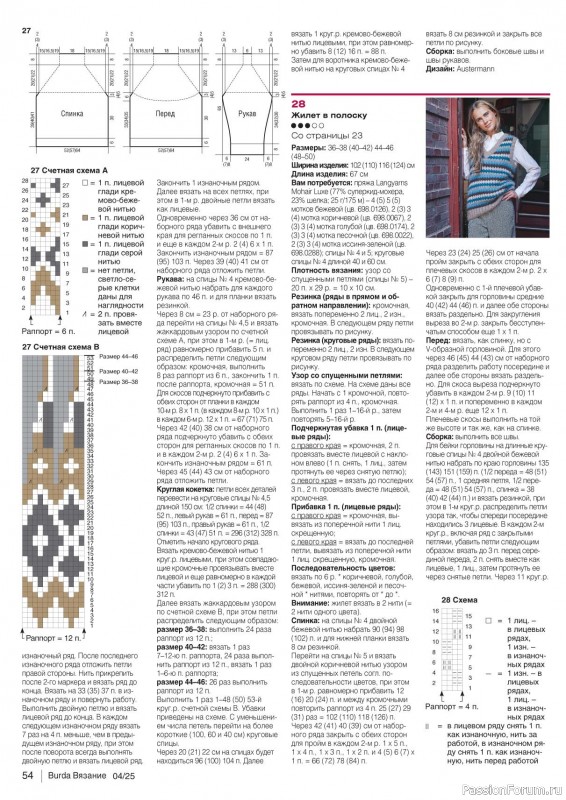Вязаные модели в журнале «B-Вязание №4 2025»