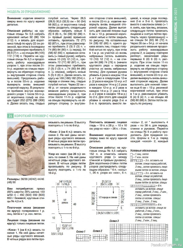 Вязаные модели в журнале &laquo;Модное вязание №4 2025&raquo;