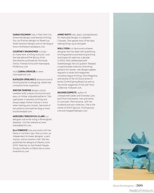 Вязаные проекты в книге &laquo;100 Knits: Interweave's Ultimate Pattern Collection&raquo;. Часть 4