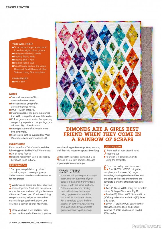 Коллекция проектов для рукодельниц в журнале «Love Patchwork & Quilting №153 2025»