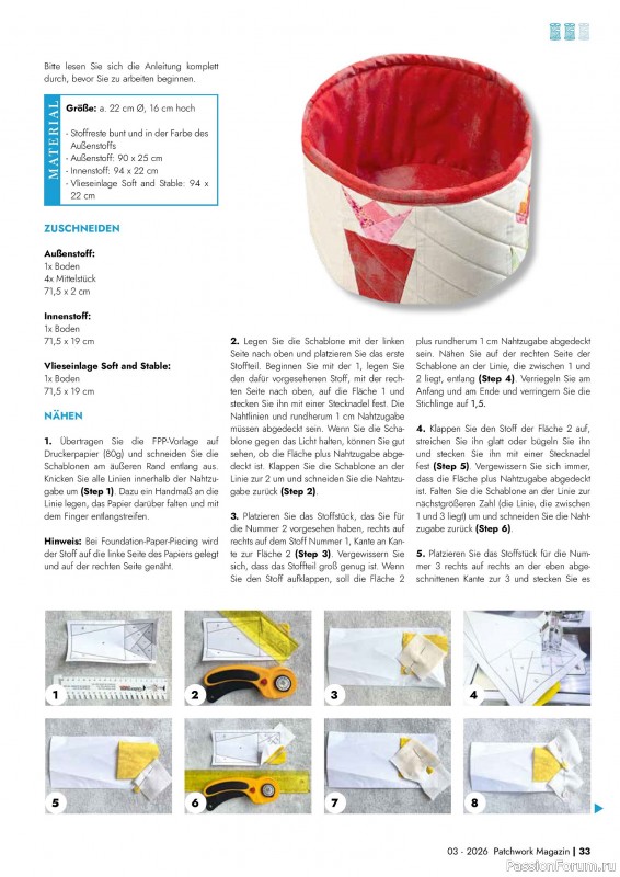 Коллекция проектов для рукодельниц в журнале &laquo;Patchwork das Magazin №3 2026&raquo;
