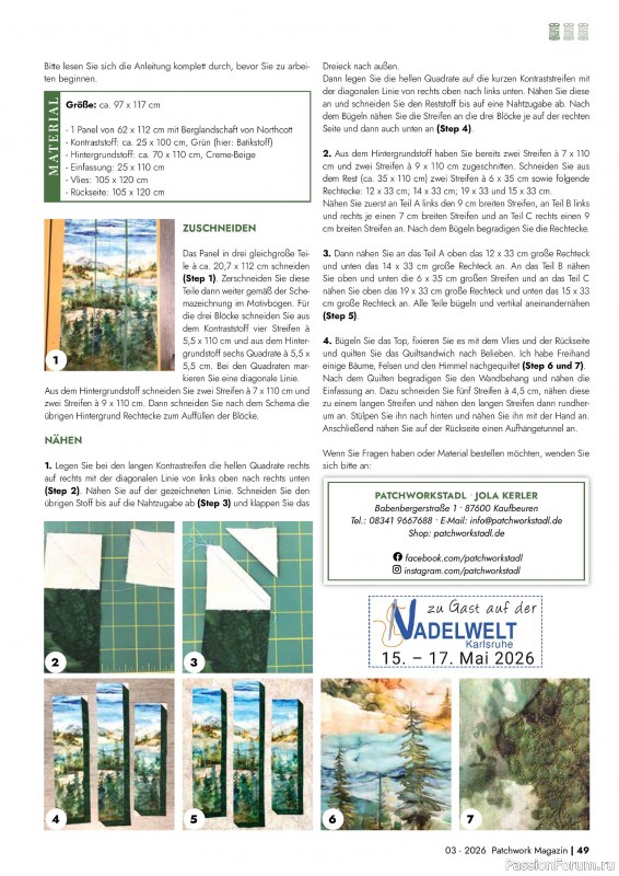 Коллекция проектов для рукодельниц в журнале &laquo;Patchwork das Magazin №3 2026&raquo;