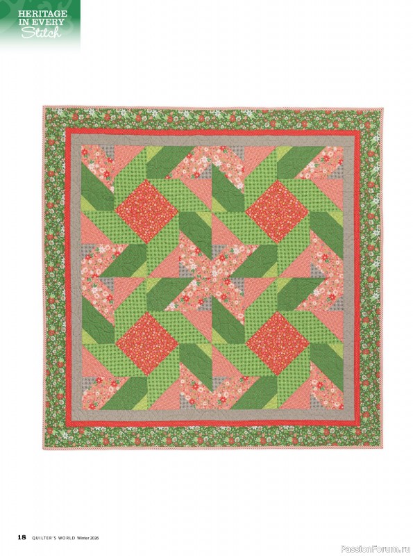 Коллекция проектов для рукодельниц в журнале «Quilter's World - Winter 2026»