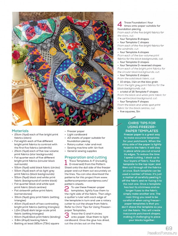 Коллекция проектов для рукодельниц в журнале «Quilters Companion №133 2025»