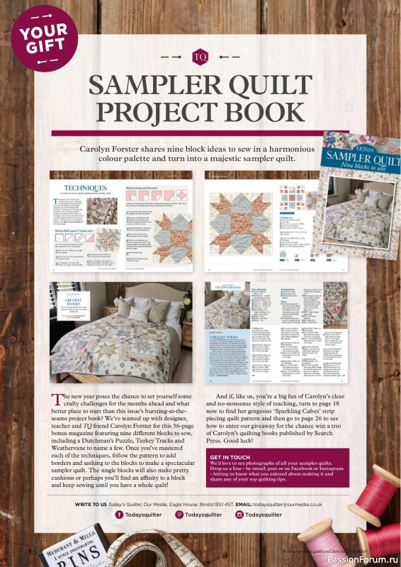 Коллекция проектов для рукодельниц в журнале «Todays Quilter №135 2025»