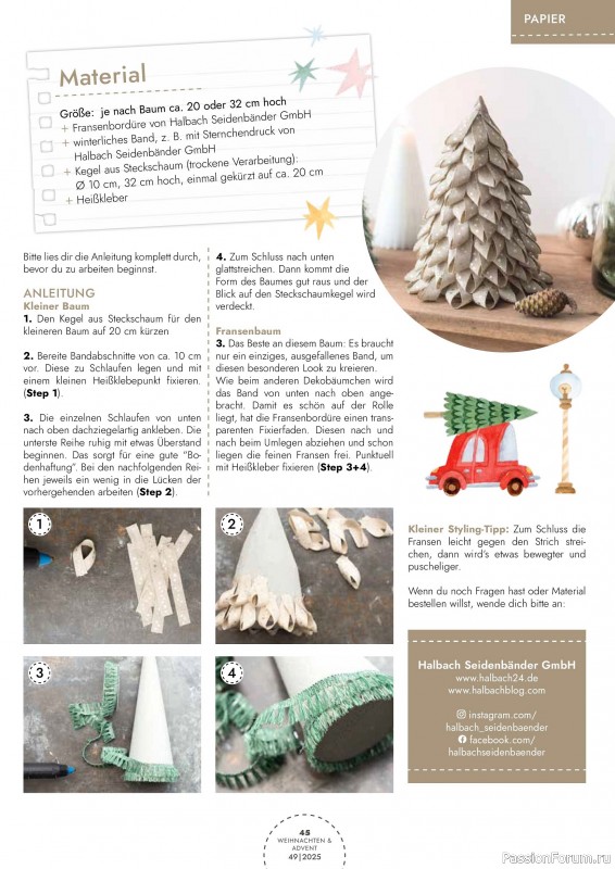 Коллекция проектов для рукодельниц в журнале «Weihnachten & Advent - selber machen №49 2025»