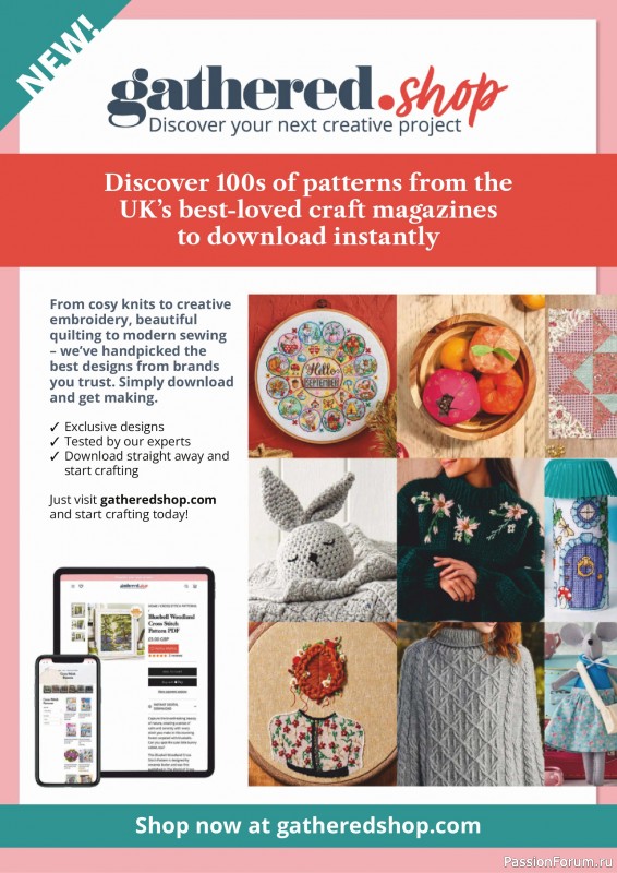 Коллекция вышивки в журнале «Cross Stitch Favourites - Flowers 2026»