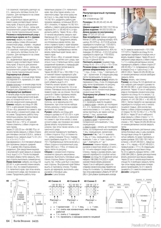 Вязаные модели в журнале «B-Вязание №4 2025»
