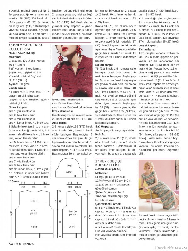 Вязаные модели в журнале &laquo;Burda Orgu №1 2026&raquo;