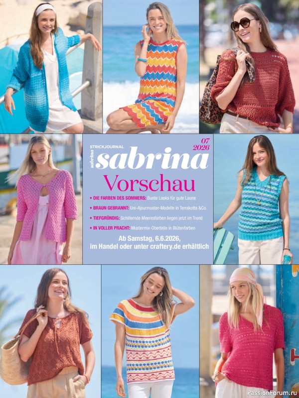 Вязаные модели в журнале &laquo;Sabrina №6 2026 German&raquo;