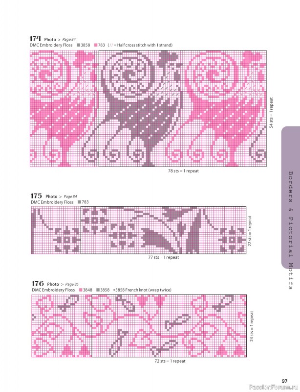 Вязаные проекты в книге &laquo;200 Japanese Cross Stitch Designs&raquo;.