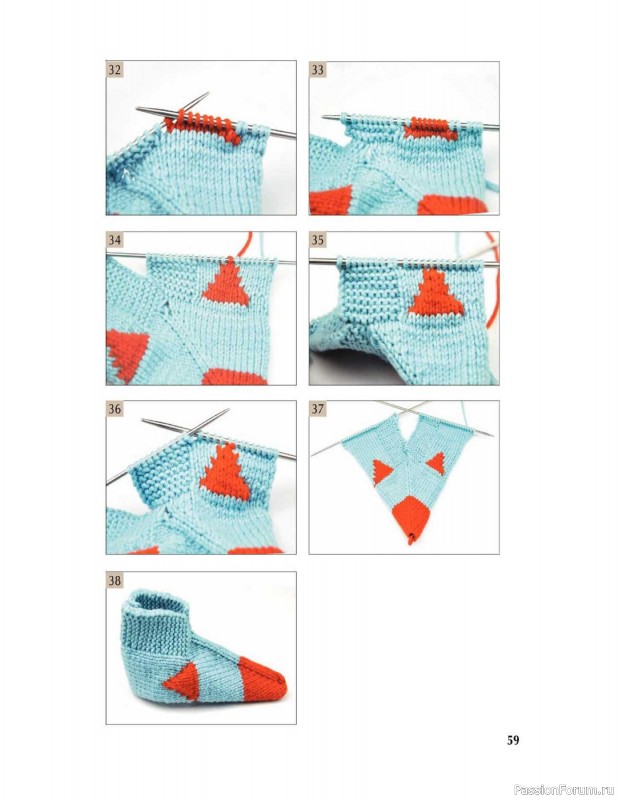 Вязаные проекты в книге «Вяжем спицами домашнюю обувь».