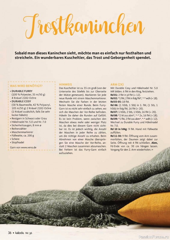 Вязаные проекты в журнале «Hakeln Das MaschenMagazin №36 2023»