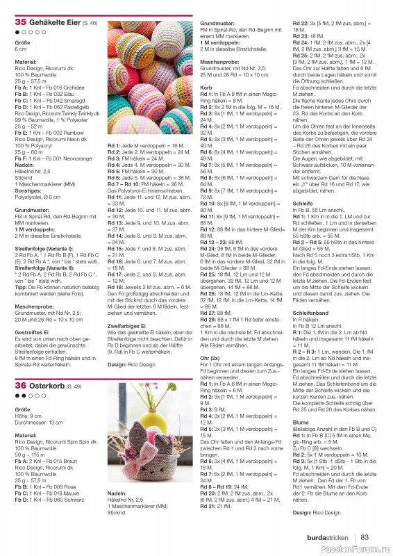 Вязаные модели в журнале «Burda Stricken №1 2025»