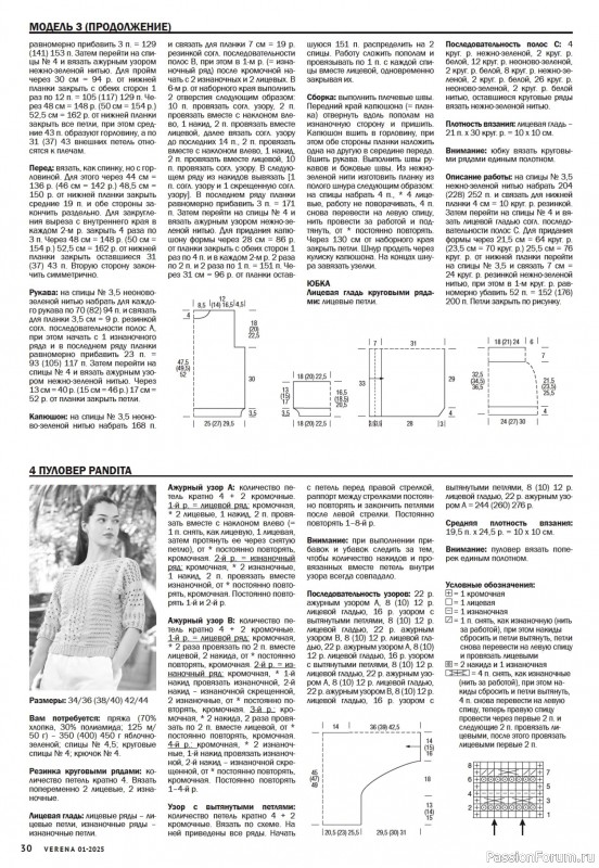 Вязаные модели в журнале «Verena №1 2025»