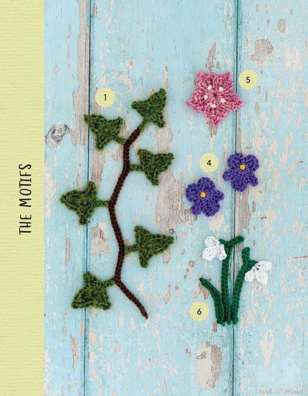 Bязаные проекты в журнале «100 crochet: flowers, plants and petals»