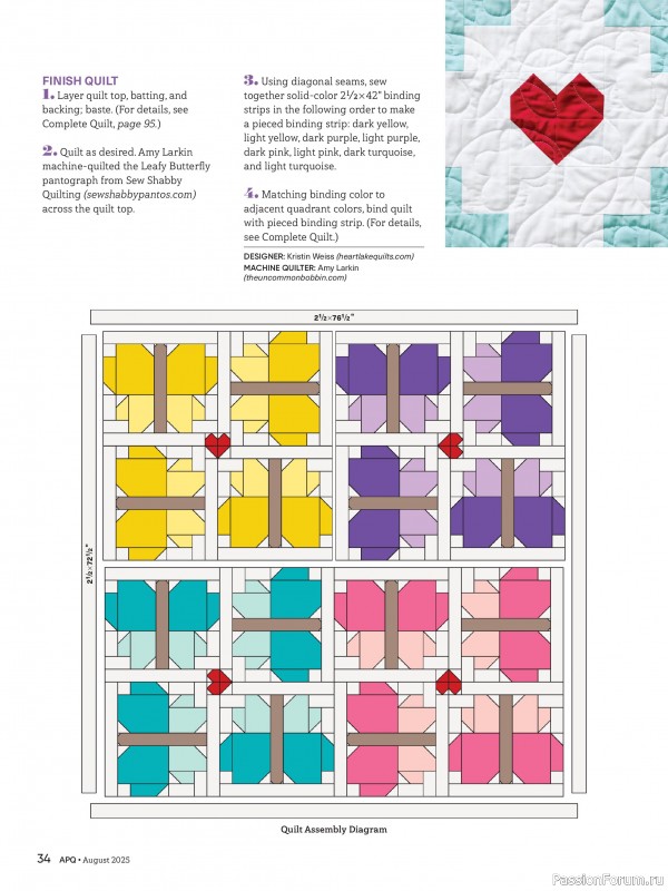 Коллекция проектов для рукодельниц в журнале «American Patchwork & Quilting №195 2025»