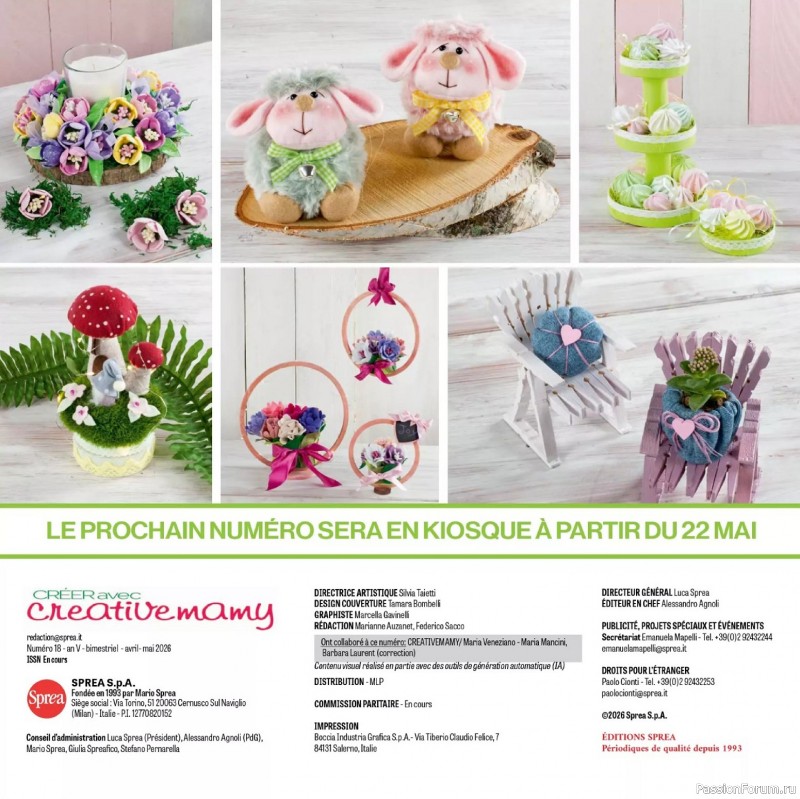 Коллекция проектов для рукодельниц в журнале «Creer avec Creativemamy №18 2026»