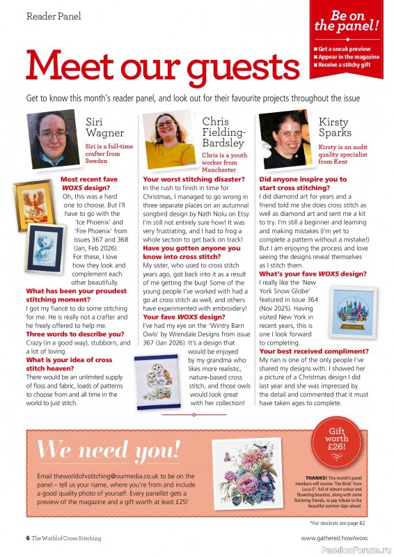 Коллекция вышивки в журнале &laquo;The World of Cross Stitching №371 2026&raquo;